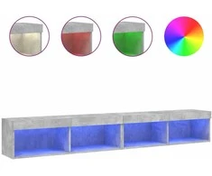 TV staliukas TV spintelės su LED lemputėmis, 2vnt., betono, 100x30x30cm