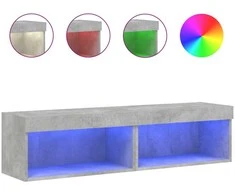 TV staliukas TV spintelės su LED lemputėmis, 2vnt., betono, 60x30x30cm