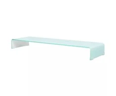 TV stovas/monitoriaus pakyla, žalias, 110x30x13cm, stiklas