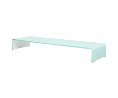 TV stovas/monitoriaus pakyla, žalias, 100x30x13cm, stiklas