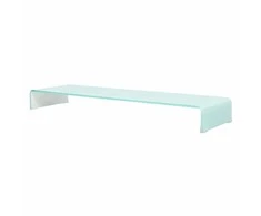 TV staliukas TV stovas/monitoriaus pakyla, žalias, 120x30x13cm, stiklas