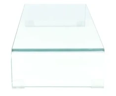 TV stovas/monitoriaus pakyla, skaidrus stiklas, 80x30x13 cm
