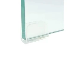 TV stovas/monitoriaus pakyla, skaidrus stiklas, 80x30x13 cm