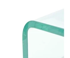 TV stovas/monitoriaus pakyla, skaidrus stiklas, 110x30x13 cm