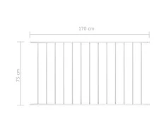 Tvoros plokštė, baltos spalvos, 1,7x0,75m, plienas