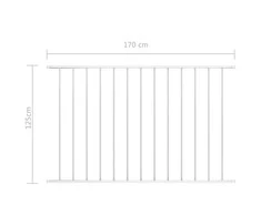 Tvoros plokštė, baltos spalvos, 1,7x1,25m, plienas