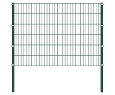 Tvoros segmentai su stulpais, žalios sp., 13,6x1,2m, geležis