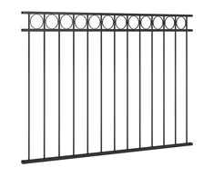 Tvoros segmentas, juodos spalvos, 1,7x1,2m, plienas