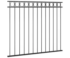Tvoros segmentas, juodos spalvos, 1,7x1,5m, plienas