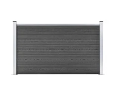 Tvoros segmentas, juodos spalvos, 180x105cm, WPC