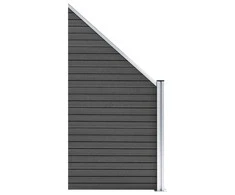 Tvoros segmentas, juodos spalvos, 95x(105-180)cm, WPC