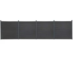 Tvoros segmento rinkinys, pilkos spalvos, 699x186cm, WPC