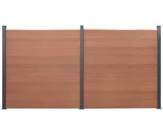 Tvoros segmento rinkinys, rudos spalvos, 353x186cm, WPC