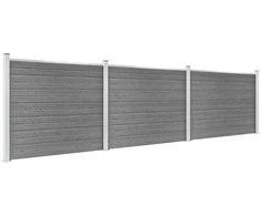 Tvoros segmentų rinkinys, pilkas, 526x146cm, WPC