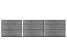 Tvoros segmentų rinkinys, pilkas, 526x146cm, WPC