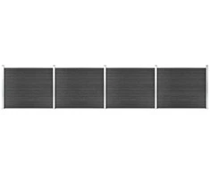 Tvoros segmentų rinkinys, pilkas, 699x146cm, WPC