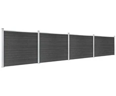 Tvoros segmentų rinkinys, pilkas, 699x146cm, WPC