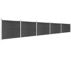 Tvoros segmentų rinkinys, pilkas, 872x146cm, WPC