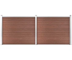 Tvoros segmentų rinkinys, rudas, 353x146cm, WPC