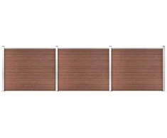 Tvoros segmentų rinkinys, rudas, 526x146cm, WPC