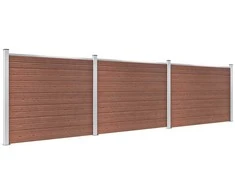 Tvoros segmentų rinkinys, rudas, 526x146cm, WPC