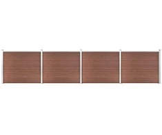 Tvoros segmentų rinkinys, rudas, 699x146cm, WPC