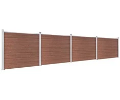 Tvoros segmentų rinkinys, rudas, 699x146cm, WPC