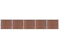 Tvoros segmentų rinkinys, rudas, 872x146cm, WPC