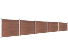 Tvoros segmentų rinkinys, rudas, 872x146cm, WPC