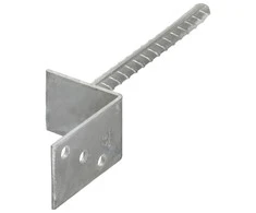 Tvoros stulpai, 6vnt., sidabrinės spalvos, 8x6x30cm, plienas