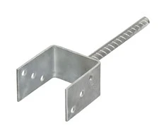 Tvoros stulpai, 6vnt., sidabrinės spalvos, 9x6x30cm, plienas