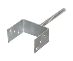 Tvoros stulpai, 6vnt., sidabrinės spalvos, 12x6x30cm, plienas