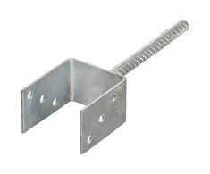 Tvoros stulpai, 6vnt., sidabrinės spalvos, 8x6x30cm, plienas