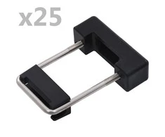 U formos tvoros stulpų jungtys, 60x40mm, 25 rinkiniai