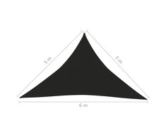 Uždanga nuo saulės, juodos spalvos, 5x5x6m, HDPE, 160g/m²