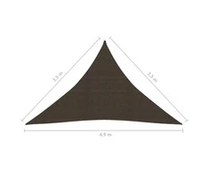 Uždanga nuo saulės, rudos spalvos, 3,5x3,5x4,9m, HDPE, 160g/m²