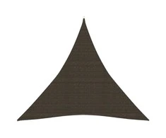 Uždanga nuo saulės, rudos spalvos, 3,6x3,6x3,6m, HDPE, 160g/m²