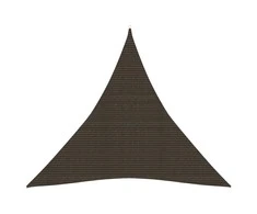 Uždanga nuo saulės, rudos spalvos, 4x4x4m, HDPE, 160g/m²