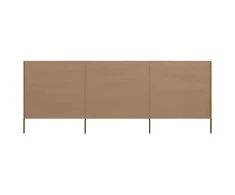Uždanga nuo vėjo, 3 plokštės, taupe spalvos, 400x160cm, audinys