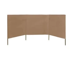 Uždanga nuo vėjo, 3 plokštės, taupe spalvos, 400x80cm, audinys