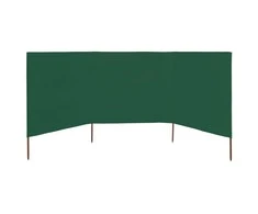 Uždanga nuo vėjo, žalios sp., 400x120cm, audinys, 3 plokštės