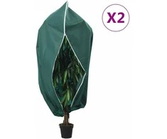 Uždangalai augalams su užtrauktukais, 2vnt., 1,55x1,55m, 70g/m²