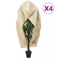 Uždangalai augalams su užtrauktukais, 4vnt., 1x1,55m, 70g/m²