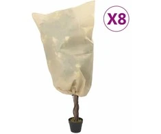 Uždangalai augalams su virvutėmis, 8vnt., 0,8x0,8m, 70g/m²