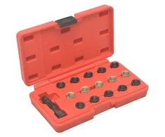 Uždegimo žvakės sriegių taisymo rinkinys, 16 dalių, M14x1,25