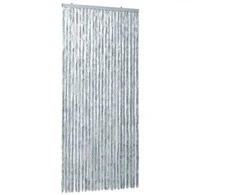 Užuolaida nuo musių, balta ir pilka, 100x230cm šenilis