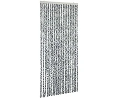 Užuolaida nuo musių, juodos/baltos spalvos, 100x200cm, šenilis