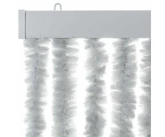 Užuolaida nuo musių, pilkos spalvos, 100x200cm, šenilis