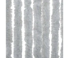Užuolaida nuo musių, pilkos spalvos, 100x230cm, šenilis
