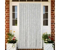 Užuolaida nuo musių, pilkos spalvos, 90x200cm, šenilis